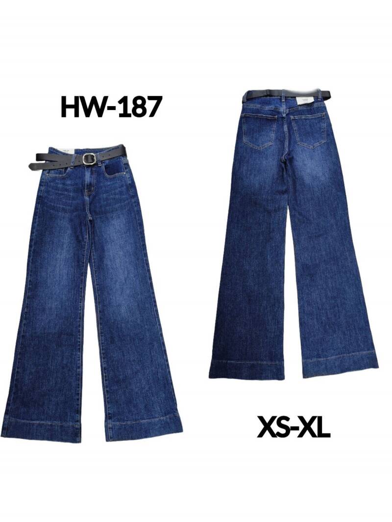 Spodnie damskie jeansy Roz XS-XL, 1 Kolor Paczka 10 szt